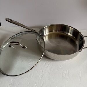 EMERIL 3 Qt Stainless Steel Frying Pan 10” with Glass Lid